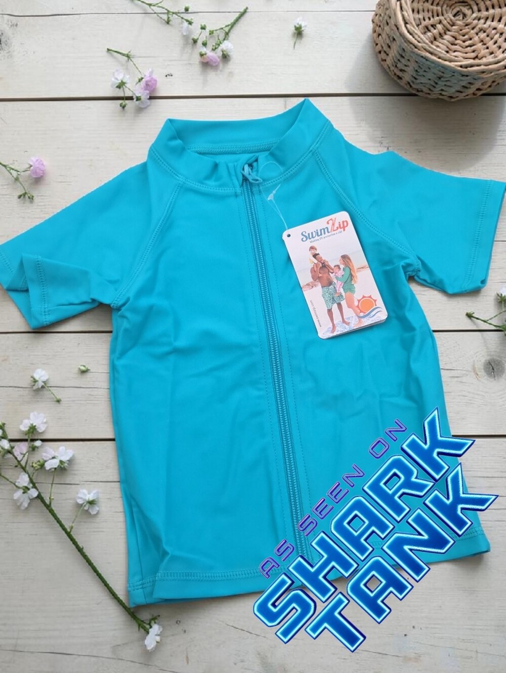 Shark Tank swimzip rashguard Swim Top Girls 3T